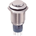 White Label LAS2GQH-11/N/P 16mm IP67 Vandal Resistant Switch SPST, On-On