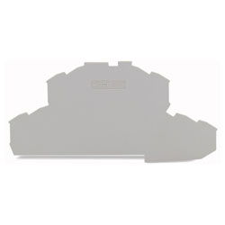 WAGO 2002-2491 Double Deck 0.8mm End & Inner Plate for 2002 4-cond. Block Grey