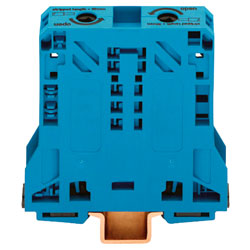 WAGO 285-154 2 Conductor 150A Side Entry Through Terminal Block Blue