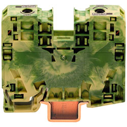 WAGO 285-137 2 Conductor 125A Side Entry Through Terminal Block Green-yellow