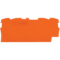 WAGO 2002-1492 0.8mm End and Intermediate Plate for 2001-1400 Series Orange