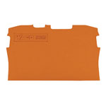 WAGO 2002-1292 0.8mm End and Intermediate Plate for 2001-1200 Series Orange