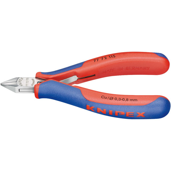 Knipex 77 72 115 Electronics Diagonal Cutters Pointed Mini Head 115mm