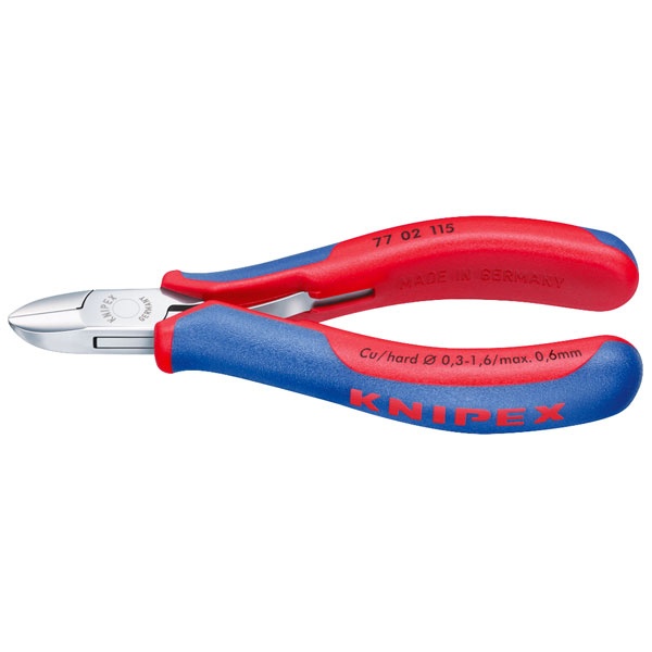 Knipex 77 02 130 Electronics Diagonal Cutters Round Head Bevel 130mm