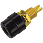 SKS Hirschmann 930 176-700 4mm BIL 20 Au Plated Panel-Mounted Socket 32A Black