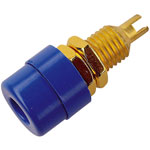 SKS Hirschmann 930 176-702 4mm BIL 20 Au Plated Panel-Mounted Socket 32A Blue