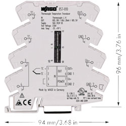 WAGO 857-810 JUMPFLEX® Temperature Transducer Light Grey