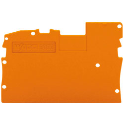 WAGO 2022-1492 1mm End and Intermediate Plate for 2022-1400 Series Orange