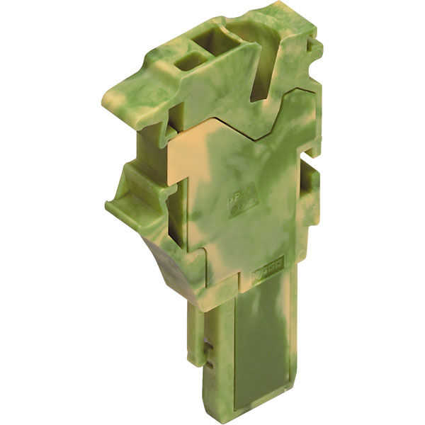  2022-167 1 Conductor Base Module Integrated End Plate Codable Green-yellow