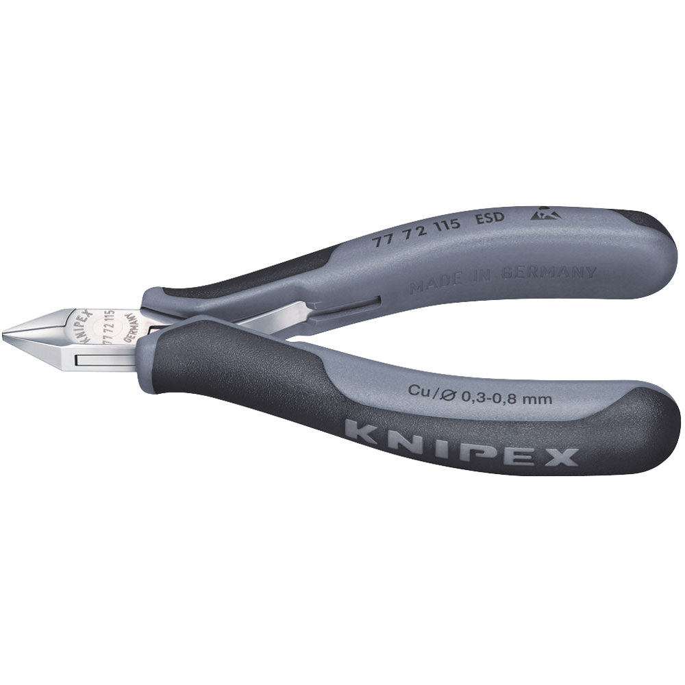 Knipex 77 72 115 ESD Electronics Diagonal Cutters 115mm | Rapid
