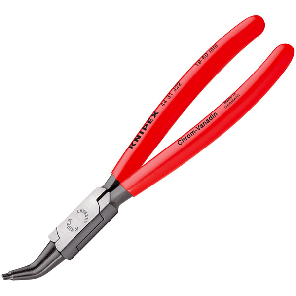 Knipex 44 31 J12 Circlip Pliers Internal Circlips 45° Angled Tips 12