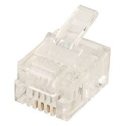 BKL 10-NT 002 6p4c Pin RJ11 Plug Cable Mount Transparent