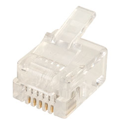 BKL 10-NT 003 6p6c Pin RJ12 Plug Cable Mount Transparent