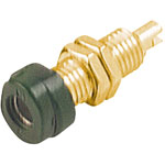 SKS Hirschmann 930 175-704 4mm BUG 10 Au Gold Plated Panel Socket 16A Green