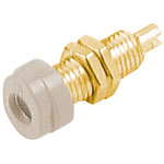 SKS Hirschmann 930 175-707 4mm BUG 10 Au Gold Plated Panel Socket 16A White