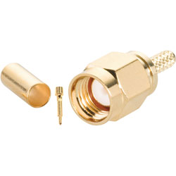 BKL 409076 SMA Plug for Crimping 50 Ohm Cable RG 174/U Gold Plated