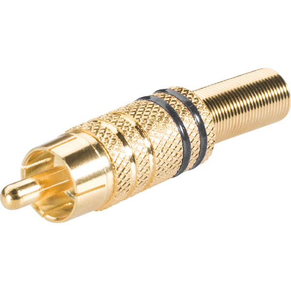 BKL Electronic 101006 Gold Plated Phono Connector w/ Black Rings 6...