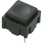 White Label Miniature PCB Push Button Switch Black