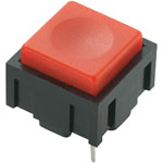 White Label Miniature PCB Push Button Switch Red