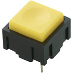 White Label Miniature PCB Push Button Switch Yellow