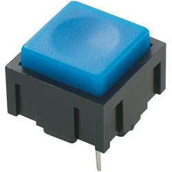 White Label Miniature PCB Push Button Switch Blue