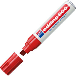 Edding 4-800-002 800 Permanent Marker Chisel Tip 4-12mm Red
