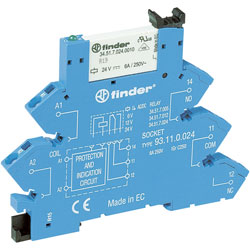 Finder 38.61.7.012.0050 Relay Module 6A SPDT-CO 12VDC AgNi