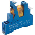Finder 49.52.9.012.0050 Interface Relay Module 12VDC DPDT + Diode and LED (AgNi)