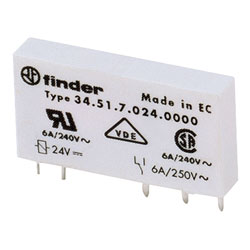 Finder 34.51.7.005.0010 PCB Mount Relay 5VDC 6A 1CO SPDT