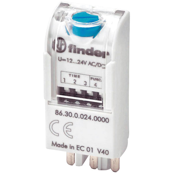 1 changeover contact IP20 Finder 80.01.0.240.0000 Time Delay Relay Timer 