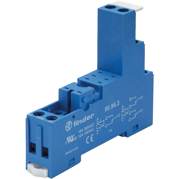 Finder 95.95.3 Relay Socket 250V 10A for 40.52 / 40.61 and 44.62 Series