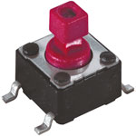 Diptronics Low-cost tact switch DTSM-644R-V-R SMD tact switch 260 g 50 mA/12 VDC