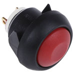 APEM IBR3SAD600 Pushbutton Switch, Red, Snap-In