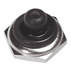 APEM U1151 Seal Cap Half with Hex Nut Nickel-coated Black