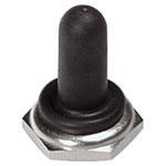 APEM U09 Seal Cap Full with Hex Nut Nickel-coated Black