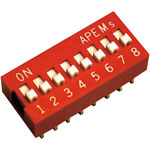 APEM NDS-04-V Standard DIP Switch, 4 Pole