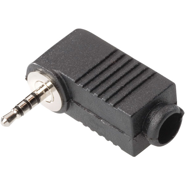 BKL 1107016 Angled Jack Plug 2.5mm 4-pin Black | Rapid Online