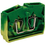 WAGO 264-327 2 Conductor 24A Centre Terminal Block Fixing Flange Green-yellow