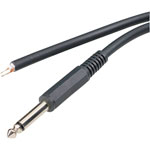 BKL 1101055 Audio/NF Cable with 6.35 mm Mono Jack Plug 1.8m