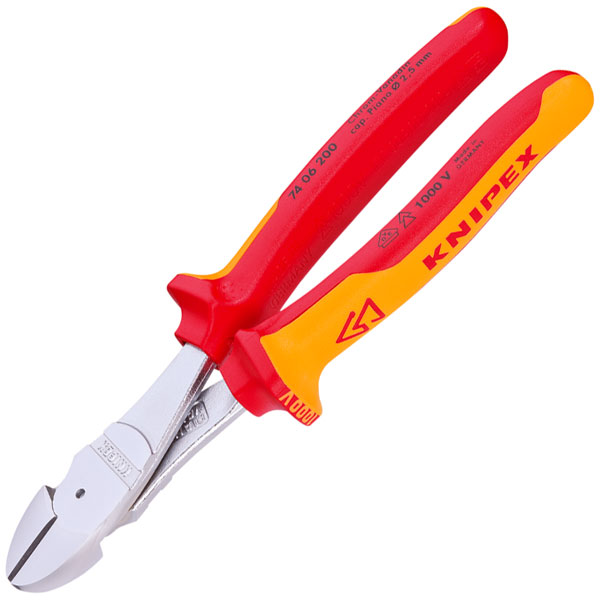 Knipex 74 06 160 VDE High Leverage Diagonal Cutters 160mm