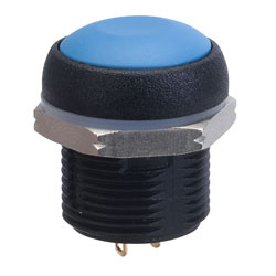 Apem IRR3S412 16mm Blue 48VDC Round Pushbutton Switch Rapid Online