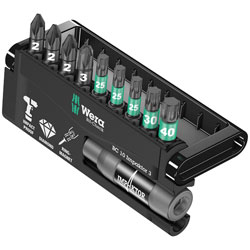 Wera 05057683001 Impaktor Diamond Hard Bit Set PZ/TX 10pc