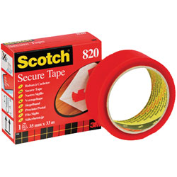 3M™ FT500013055 Scotch 820 Secure Tape Red 35mm x 33m