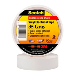 3M™ 80611211626 Scotch 35 Weatherproof Adhesive PVC Tape Grey 19mm x 20m