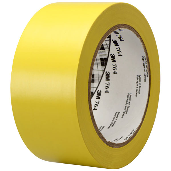 3M™ 70006299641 764i General Purpose Vinyl Tape PVC Yellow 50mm x 33m