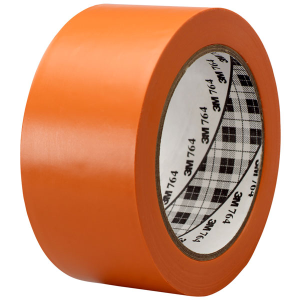 3M™ 70006299823 764i General Purpose Vinyl Tape PVC Orange 50mm x 33m