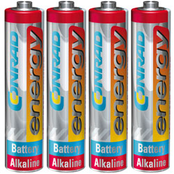 Conrad Energy 658022 Extreme Power Alkaline AAA Battery x4