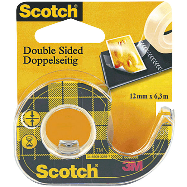 ™ 70071026903 Scotch Double Sided Tape 12mm x 7.9m In Dispenser