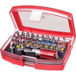 Toolcraft 820873 Bit Set With Colour Coding 6.3mm (1/4) 32 Piece