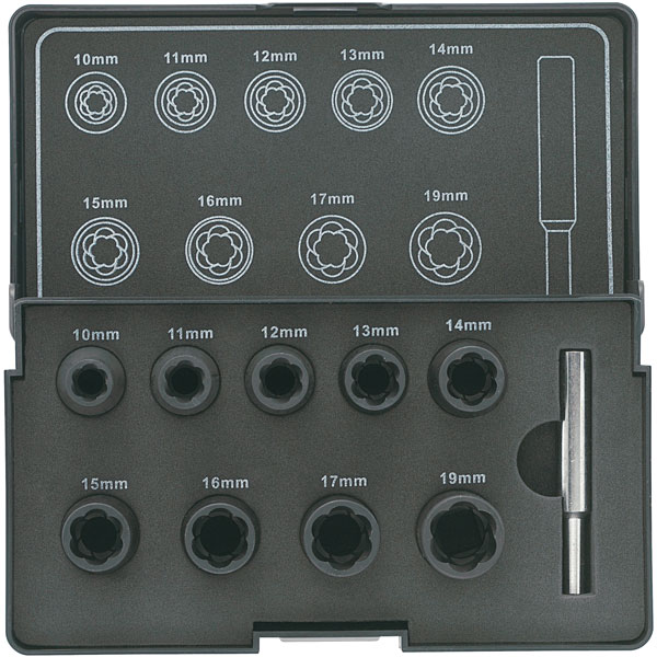 Toolcraft Screw Extractor Set M6 M12 10 Piece Set Rapid Online